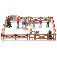 Lemax Reindeer Petting Zoo, Set Of 17#93434