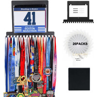 Lapetale Fashion Race Medal Holder Wall Hanger,Race Medal Hanger Display For Runners With Bib Vinyls Hooks,Marathon Race Medal Holder Display Wall Hanger,Medal Holder Displayeasy To Use