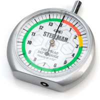 Steelman Dial-Type Color-Coded Tread Depth Gauge, Identifies Tire Wear, Durable Powder-Coated Zinc Alloy Casing For Professional Or Home Auto Mechanics