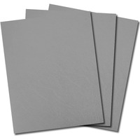 Binditek 50 Pack 16 Mil Leather Textured Polycovers - Binding Presentation Covers For Business Reports And Proposals 8-1/2 X 11 Inches, Grey Color, For Students And Coworkers