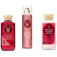 Bath & Body Works - Winter Candy Apple - Winter 2019 - Daily Trio - Shower Gel, Fine Fragrance Mist & Super Smooth Body Lotion