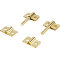 Brass Plated American Style Mirror Mounting Friction Hinges Support Set For One Mirror - Adjustable Mirror Mounting Hardware | Ua-753-Mpb