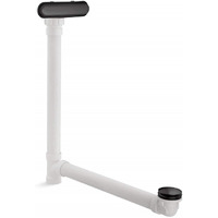 Kohler 7272-Bl Clearflo Slotted Overflow Bath Drain With Toe-Tap Stopper, Above- Or Through-The-Floor Placement, Matte Black