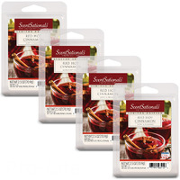 Scentsationals Scented Wax Fragrance Melts - Holiday Collection - Wax Cubes Pack, Home Warmer Tart, Electric Wickless Candle Bar Air Freshener - 2.5 Oz (4-Pack) (Red Hot Cinnamon)