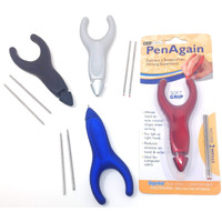 Penagain Ergosof, Ballpoint Pen, Set Of 4 Colors: Black, Silver, Red And Blue (Individually Packaged With Two Refills Per Pen) (Limited Edition)