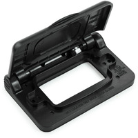 Leisure Cords 15 Amp Weatherproof Receptacle Cover For Rv Trailer Rv Outdoor Electrical Outlet (Black-Dual)