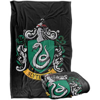 Harry Potter Slytherin Crest Black Silky Touch Super Soft Throw Blanket 36" X 58",Slytherin Crest