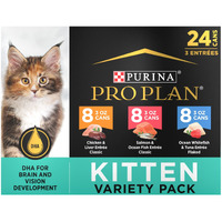 Purina Pro Plan High Protein Wet Kitten Food Variety Pack, Development Kitten Favorites - 3 Oz (Pack Of 24)