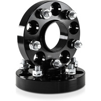 Customadeonly 5X114.3 Wheel Spacers For Rsx Rl Cl Tl Prelude Crv Mdx Pilot S2000 Nsx Accord Element Tsx, 1 Inch (25Mm) Thick Hubcentric 64.1Mm Bore M12X1.5 Studs (2Pcs Black) 5X4.5 Hub Centric Spacer