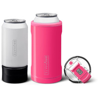 Brmate Hopsulator Trio 3-In-1 Insulated Can Cooler For 12Oz / 16Oz Cans + 100% Leak Proof Tumbler With Lid | Insulated For Beer, Soda, And Energy Drinks (Neon Pink)