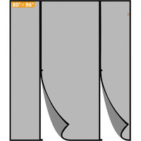 Yotache Magnetic Screen Door Fits Door Size 80 X 96, Screen Size 82" Wide X 97" Tall Double Door Screen Mesh For Balcony, French, Sliding Glass Door