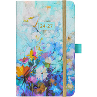 2024-2027 Pocket Planner/Calendar - 3 Year Monthly Planner 2024-2027, July 2024 - June 2027, 6.3" X 3.8", 60 Notes Pages, Inner Pocket, Pen Loop, Elastic Closure, Perfect Organizer For Purse