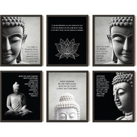 97 Decor Buddha Decor For Home - Buddha Wall Art Prints, Inspirational Buddhist Quotes Poster, Buddhism Art Pictures Zen Meditation Decor For Bedroom Office Yoga Room Decorations (8X10 Inch Unframed)