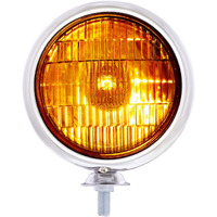 United Pacific 6V Vintage Chrome Fog Light, Amber Lens,Oe,C364009