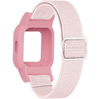 C2D Joy Stretchy Loop Nylon Strap Compatible With Garmin Vivofit Jr 3 Bands Watch Adjustable Elastic Sport Wristband - Pink