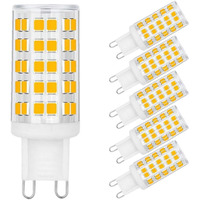 Ohlgt G9 Led Bulbs Dimmable 6W (60W Halogen Bulb Equivalent), Warm White 3000K, 110V-130V, 600Lm Bi Pin For Home Lighting, 6 Packs