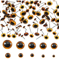 Toaob 100Pcs Deep Brown Glass Eyes Kits 3Mm To 12Mm Assorted Sizes For Crafts Needle Felting Bears Dolls Decoys Sewing