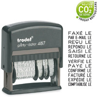 Trodat 4817 Dial-A-Word Dater, Black, 75X30X92Mm