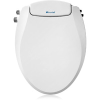 Brondell Bidet Toilet Seat, Non-Electric Swash Ecoseat, Fits Elongated Toilets, White - Dual Temperature, Dual Nozzle System - Bidet With Easy Installation
