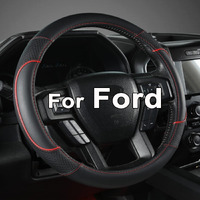 Giant Panda Steering Wheel Cover For Ford F150 F250 F350 Expedition - Black+Red Trim