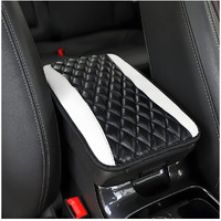 Car Center Console Cushion Pad, Universal Leather Waterproof Armrest Seat Box Cover Protector,Comfortable Car Decor Accessories Fit For Most Cars, Vehicles, Suvs (White)