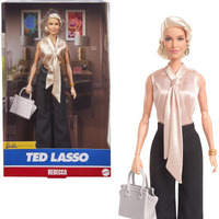 Barbie Signature Fashion Doll, Rebecca From Ted Lasso In Elegant Blouse & Black Slacks, Collectible With Displayable Packaging