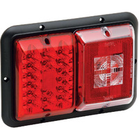 Bargman 48-84-008 Double Led/Incandescent Taillight (With Stop/Tail/Turn - Black Base Red)