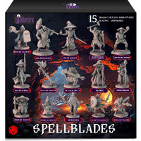 Wildspire Spellblades - Hero & Npc Characters For Dnd Miniatures Bulk 28Mm-32Mm Scale Dungeons & Dragons Miniatures D&D Miniatures D And D Figurines Dnd Minis Dnd Figures Tabletop Pathfinder Minitures