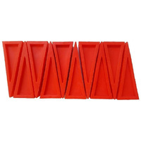 Line2Design Firefighter Door Stopper - Safety Combo Sprinkler Stops Wedge Pack - Multi Surface Compatibility Door Stop Opener Wedges (Pack Of 10, Red)