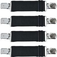 Dream Apparel 4 Pieces Elastic Boot Straps Adjustable Boot Clips Pant Clips Stirrups Leg Straps For Biker Women Men Motorcycle 4Pcs