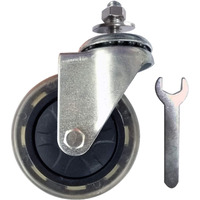 4'' Quiet Rubber Wheel Replacement For Hoverboard Seat Attachment (Single Bolt Type) (4'')