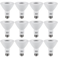 Torchstar 12-Pack Par30 Led Bulb Cri90+, Dimmable Spotlight Bulbs, 8W=75W, 5000K Daylight, Ul & Energy Star Listed, 800Lm, For Recessed Trim Lighting, Track Light