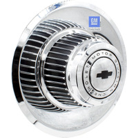 Wheel Accessories Parts 1 Pc Chrome Steel Derby With Bow Tie 8.25" Diameter Fits Wheels With 7.00" Inner Ring Fits Ralley Rally Wheels Only