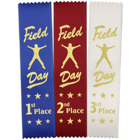 Ribbonsnow Field Day Ribbons - 300 Pack: 100 Each 1St - 2Nd - 3Rd Place Bookmark Style Ribbons - Made In The Usa