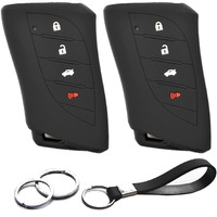 Infipar 2Pcs Compatible With Lexus Es250 Es300H Es350 Nx250 Nx350 Nx350H Nx450H+ Lx600 Rx350H Tx350 Gx550 Lc500 Ls500 Rx350 Rx450H+ Rx500H Rux250H Z450E Tx500H Tx550H+ Key Fob Cover Case Keychain
