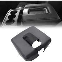 Secosautoparts Black Leather Center Console Leather Lid Armrest Cover Replacement Compatible With Chevy Silverado Gmc Sierra 2014 2015 2016 2017 2018 Black Made By Quality Automotive Pvc Leather