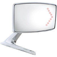 United Pacific F676804 - Door Mirror - Exterior Mirror With Convex Glass And Led Turn Signal For 1967-68 Ford Mustang