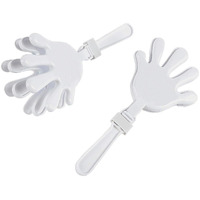 Fun Express White Plastic Hand Clappers - 12 Pieces - Great Noisemakers