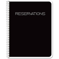 Bookfactory Restaurant Reservations Book, Table Reservations, Restaurant Dinner Reservations 120 Days 120 Pages, 8.5 X 11" Black, Wire-O (Log-120-7Cw-Pp-(Reservations))