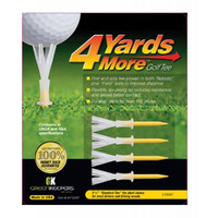 4 Yards More Golf Tee - 2 3/4" Standard (4 Yellow Tees)