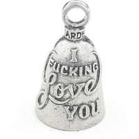 Guardian Bell I Fucking Love You Good Luck Bell W/Keyring & Black Velvet Gift Bag | Motorcycle Bell | Lead-Free Pewter | Good Luck Gift To Friends & Family | Bike Bell | Made In Usa
