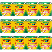 Crayola Broad Line Markers Bulk, 12 Marker Packs With 10 Colors
