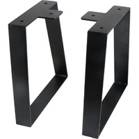 Alxeh 14 Inch Trapezoid Table Legs Black, Diy Furniture Metal Legs For Coffee Table, Bench Stool Legs Cabinet End Table Feet - Set Of 2