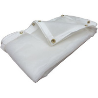 (White) Super Heavy Duty Mesh Tarp Net Sail Sun Shade Awning And Fence Screen Patio And Canopy Cover (6' X 8') Finished Size 5'.6 X 7'.6