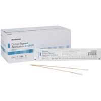 Mckesson Cotton-Tipped Applicator Swabstick, Sterile, Wood Shaft, 6 In, 100 Count, 1 Pack