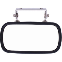 United Pacific 43001 Stainless Steel Rectangular Convex Mirror W/U-Bracket For Cars, Trucks, Boats, Tractors, Forklifts, Improves Visibility - 1 Unit