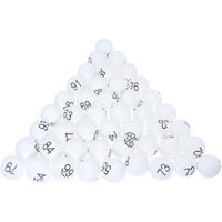 100Pcs Plastic Raffle Number Balls Table Tennis Balls 4Cm Numbered Bingo Ball Balls Colored Ping Pong Balls 1-100 Wedding Birthday Party Supplies White