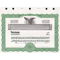 Goes Kg2 Stock Certificate, Green, 15-Pack