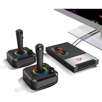 My Arcade Atari Game Station Pro: Video Game Console With 200+ Games, Wireless Joysticks, Rgb Led Lights, Atari 2600/5200/7800 And More