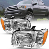 Sockir Headlight Assembly Compatible With 2005-2006 Toyota Tundra Double/Crew Cab & 2005-2007 Toyota Sequoia Passenger & Driver Side
